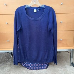 Anthropologie Navy Sweater Small